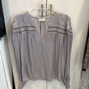 NWOT Ramy Brook Embroidered V-Neck Blouse
